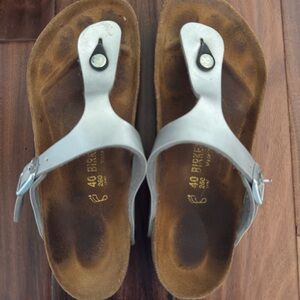 Birkenstock Women's Silver Thong Sandals